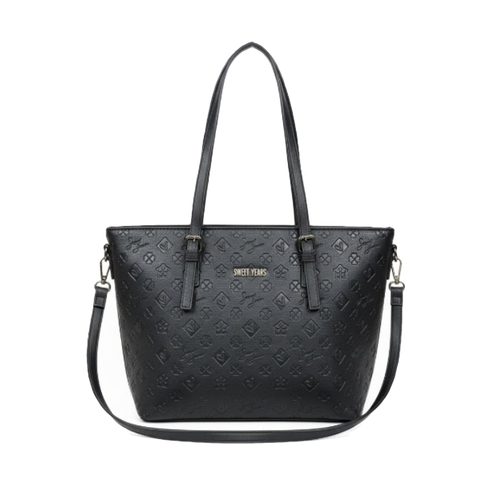 Sweet Years - Borsa Shopper - Logo in Rilievo | Nera