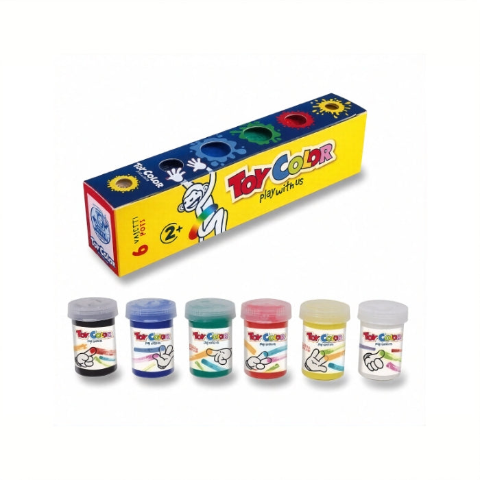 ToyColor - Tempera A Dita - 6 Vasetti
