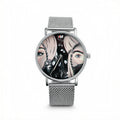 VJM - Bijoux & Watches - Orologio da Polso - Argentato - Quadrante Nero con Mori di Sicilia | Cinturino Maglia Milanese