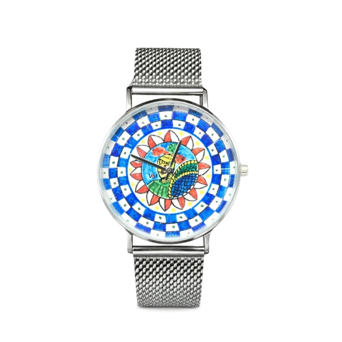VJM - Bijoux & Watches - Orologio da Polso - Argentato - Quadrante Vespro Siculo | Cinturino Maglia Milanese