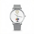 VJM - Bijoux & Watches - Orologio da Polso - Argentato - Quadrante con Albero Multicolore | Cinturino Maglia Milanese