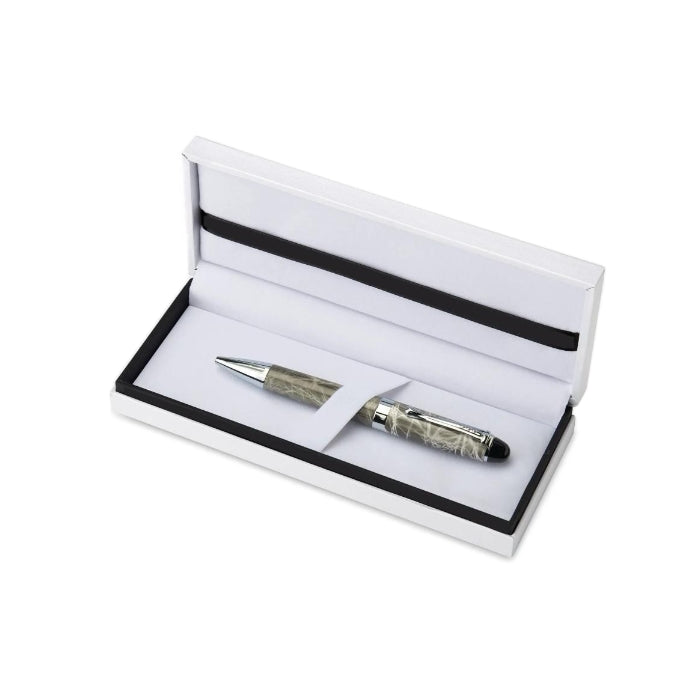 Valenti - Penna Roller Con Astuccio - Argento Marmorizzato | Elegante - Resistente