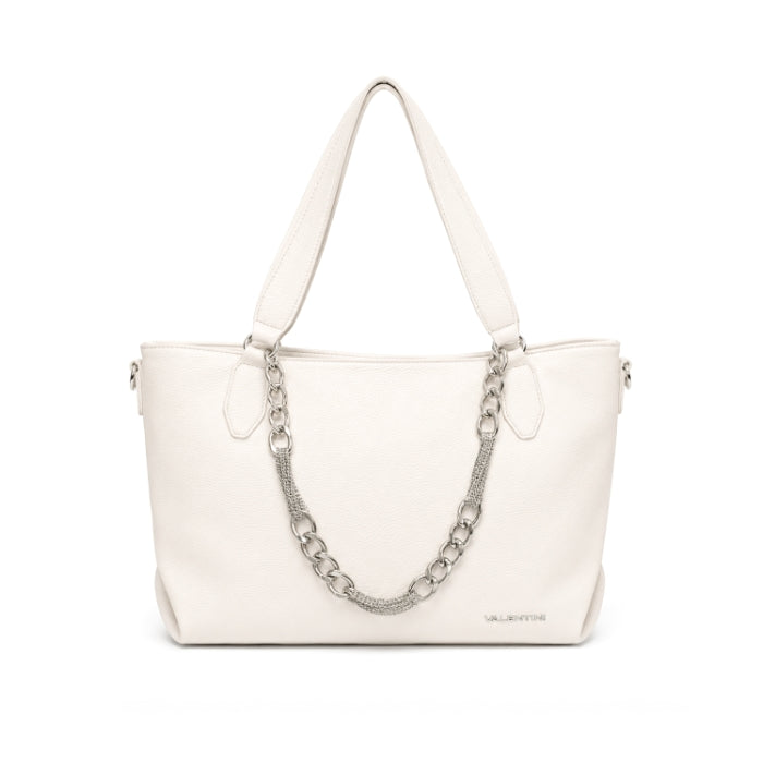 Valentini Gino - Borsa Shopper - Beige con Catena Decorativa