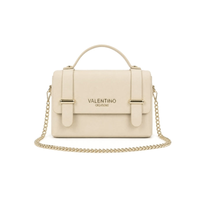Valentino Creations - Mini Bag Donna Beige | Elegante con Catena Dorata