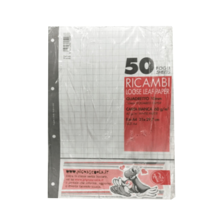 Pigna - Ricambi Per Raccoglitore - Quadretti - 10mm - A4